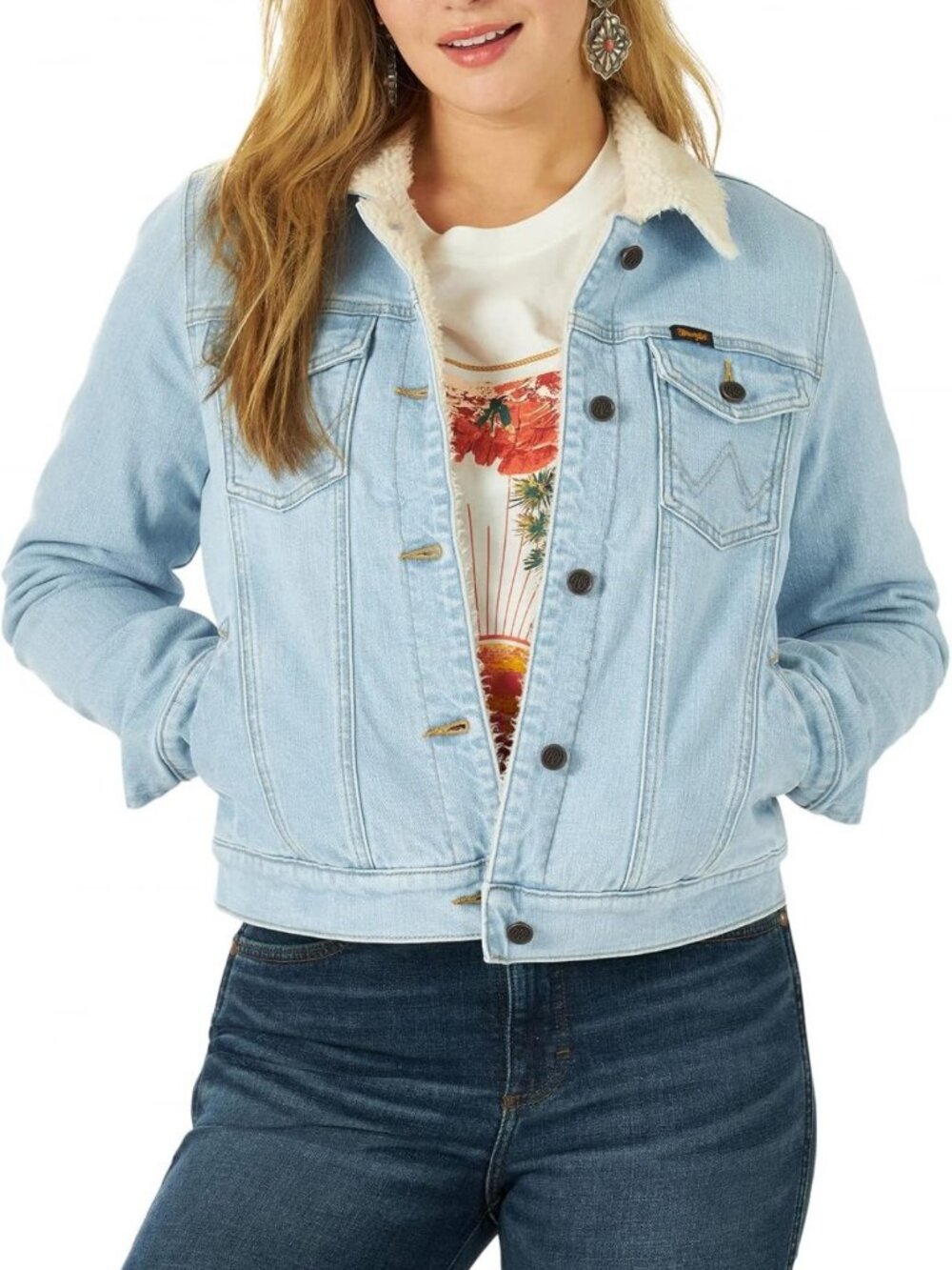 Cozy Sherpa Lined Denim Jacket for Women | Stylish & Warm Outerwear